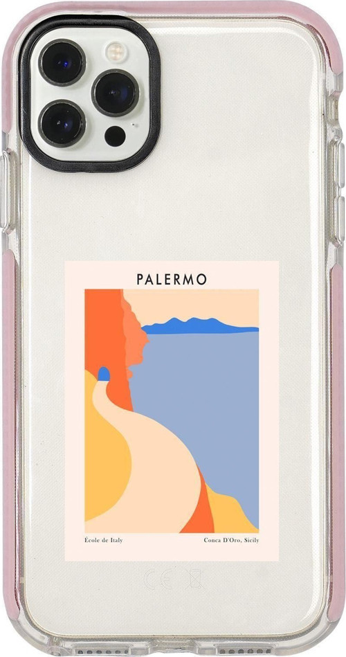 Iphone 12 Pro Max Palermo Desenli Candy Bumper Silikonlu Telefon Kılıfı