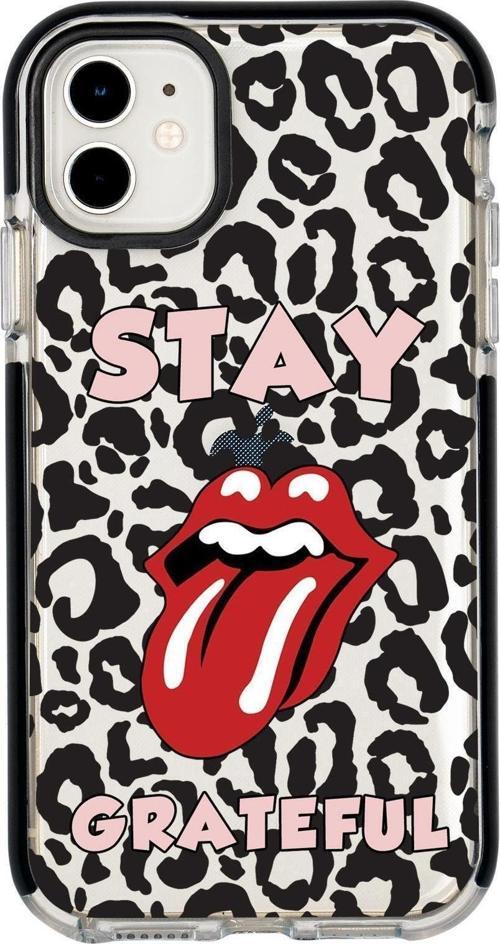 Iphone 11 Stay Grateful Desenli Candy Bumper Silikonlu Telefon Kılıfı