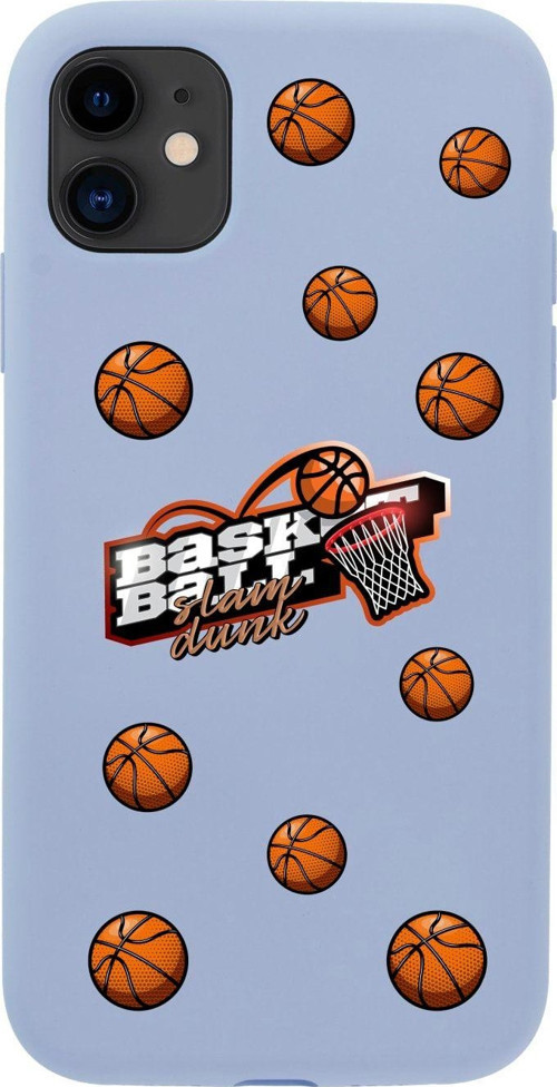 Iphone 11 Basketbol Top Tasarımlı Lila Telefon Kılıfı