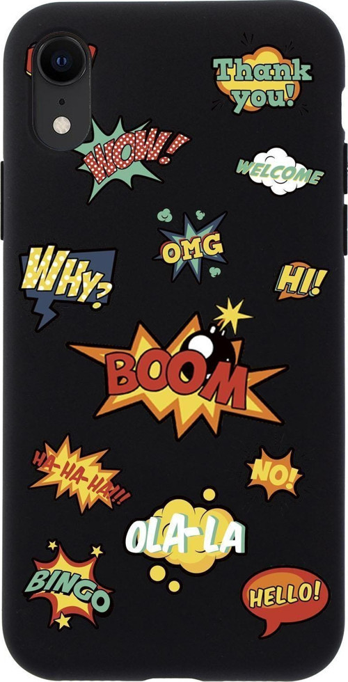 İphone Xr Stickers Desenli Premium Silikonlu Telefon Kılıfı