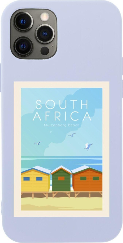 Iphone 12 Pro South Africa Tasarımlı Lila Telefon Kılıfı