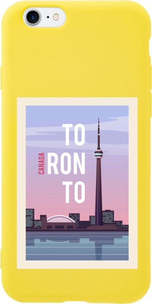 İphone 8 Canada Tasarımlı Sarı Telefon Kılıfı