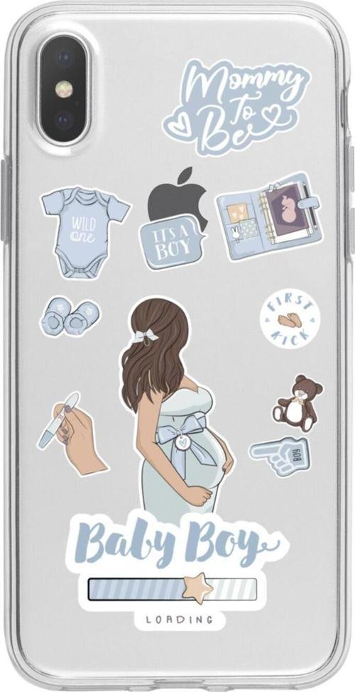 İphone X Baby Boy Şeffaf Telefon Kılıfı