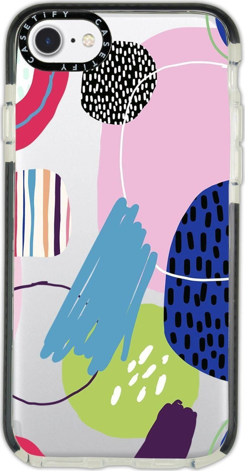 İphone 6 Casetify Art Design Anti Shock Premium Silikonlu Siyah Kenar Detaylı Telefon Kılıfı