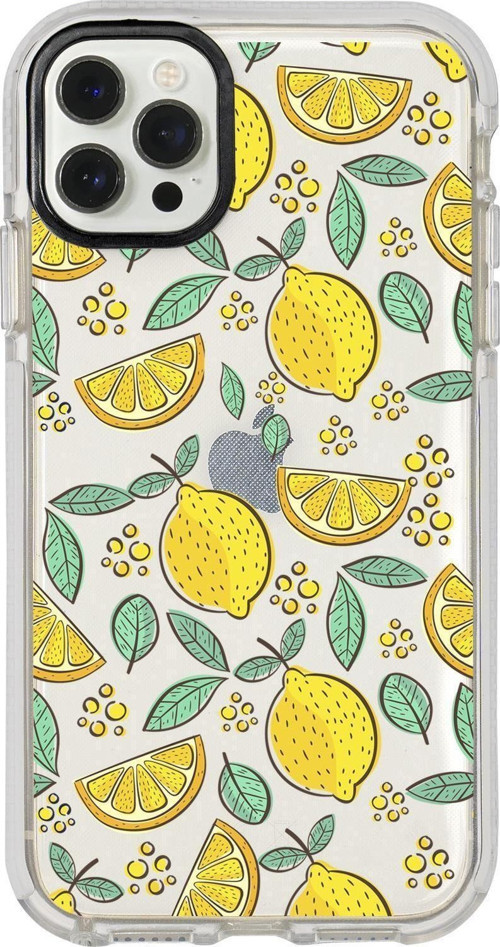 Iphone 12 Pro Limon Desenli Candy Bumper Silikonlu Telefon Kılıfı