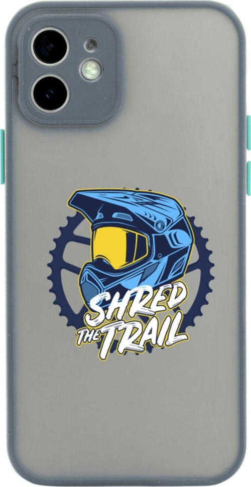 Iphone 11 Lüx Kamera Lens Korumalı Shred The Trail Gri Telefon Kılıfı
