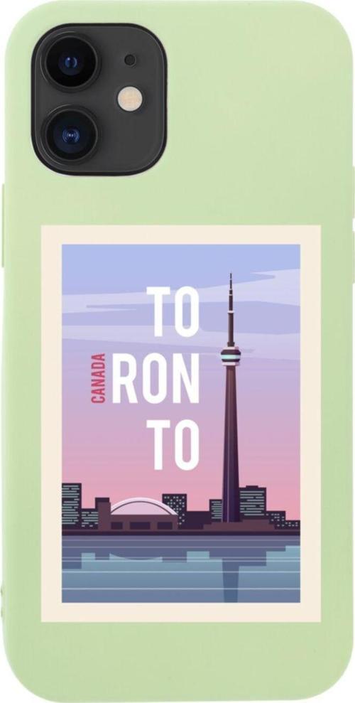 İphone 12 Canada Tasarımlı Yeşil Telefon Kılıfı