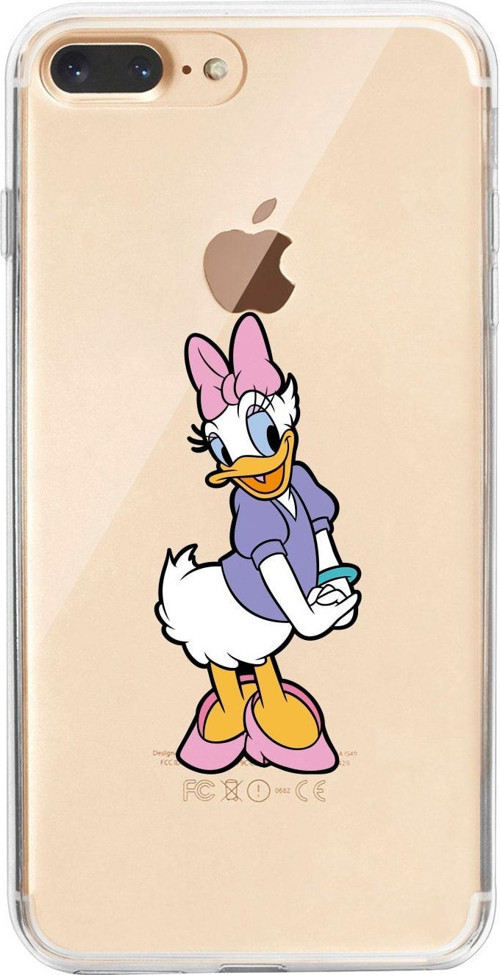 İphone 7 Plus Daisy Duck Desenli Şeffaf Telefon Kılıfı
