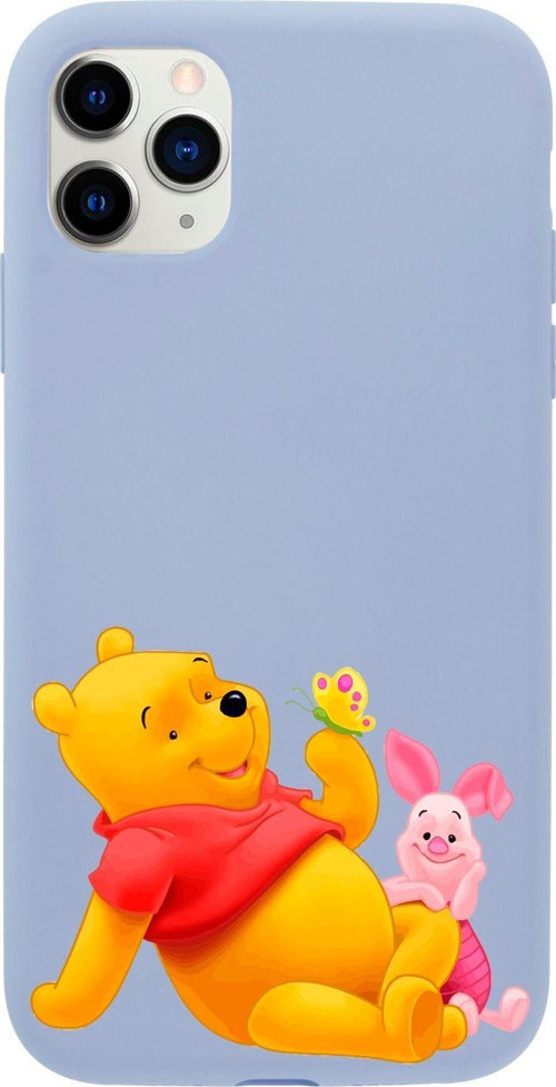 Iphone 11 Pro Pooh Tasarımlı Lila Telefon Kılıfı