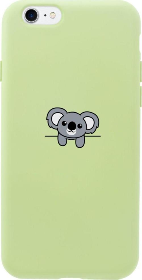 İphone 8 Koala Tasarımlı Yeşil Telefon Kılıfı