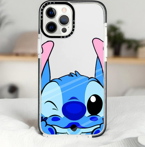İphone 14 Pro Max Stitch Desenli Casetify Darbe Emci Silikonlu Telefon Kılıfı