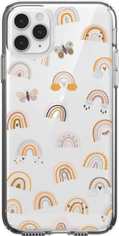 Iphone 11 Pro Pink Rainbow Şeffaf Telefon Kılıfı