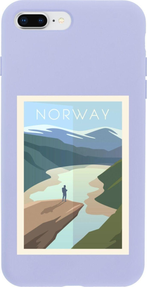 İphone 7 Plus Norway Tasarımlı Lila Telefon Kılıfı