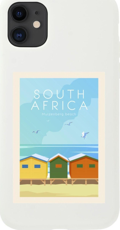 Iphone 11 South Africa Tasarımlı Beyaz Telefon Kılıfı