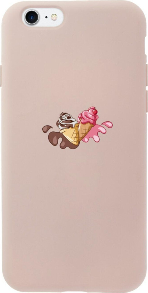 İphone 7 Ice Cream Tasarımlı Pembe Telefon Kılıfı