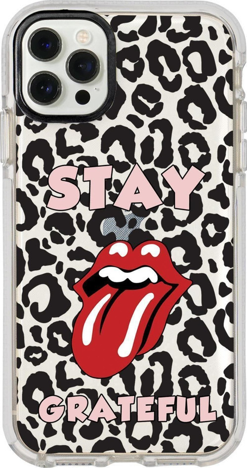 Iphone 12 Pro Max Stay Grateful Desenli Candy Bumper Silikonlu Telefon Kılıfı