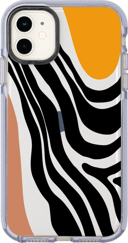 Iphone 11 Modern Art Desenli Candy Bumper Silikonlu Telefon Kılıfı