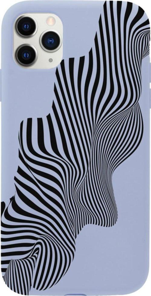 Iphone 11 Pro Local Zebra Tasarımlı Lila Telefon Kılıfı