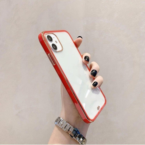 Iphone 11 Uyumlu Premium Electrolize Silikonlu Kırmızı Telefon Kılıfı