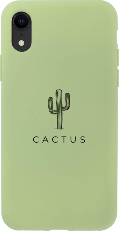 İphone Xr Cactus Tasarımlı Yeşil Telefon Kılıfı