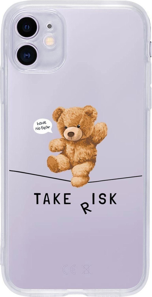 Iphone 11 Take Risk Premium Şeffaf Silikon Kılıf