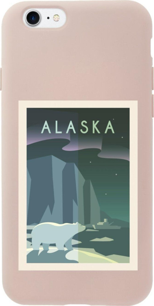 İphone 7 Alaska Tasarımlı Pembe Telefon Kılıfı