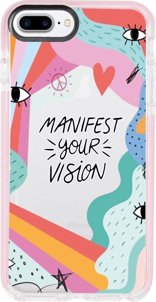 İphone 8 Plus Manifest Your Vision Candy Bumper Silikonlu Telefon Kılıfı