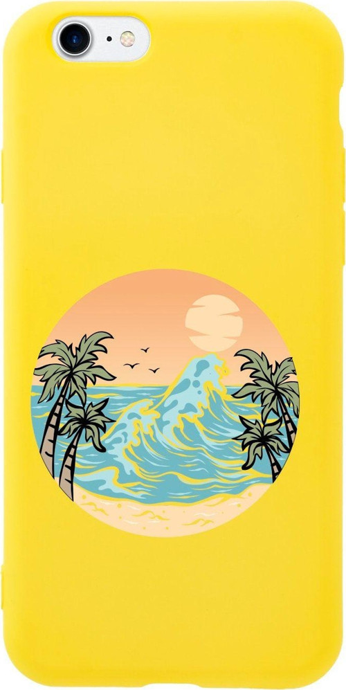 İphone 8 Summer Beach Tasarımlı Sarı Telefon Kılıfı