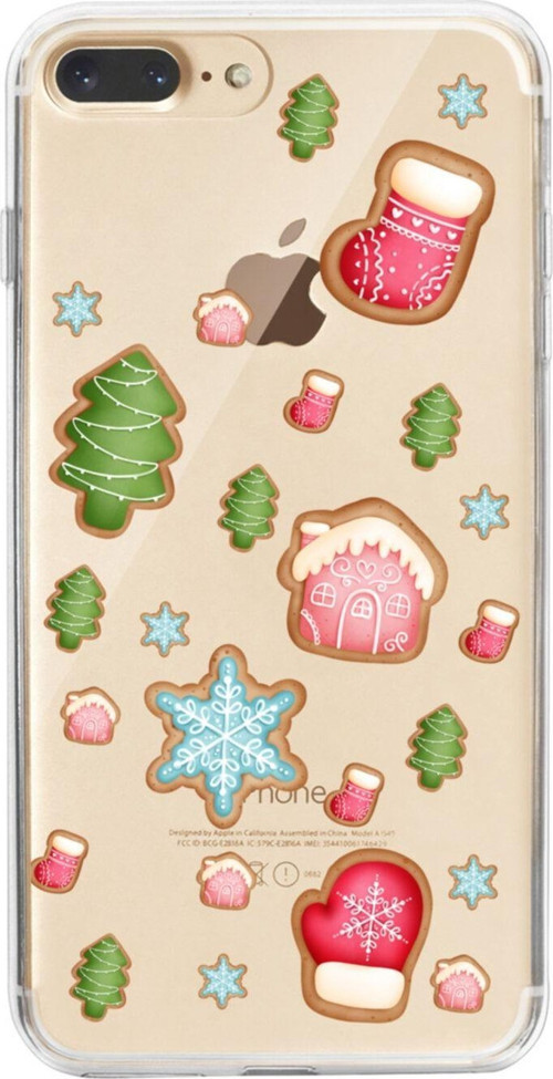 İphone 8 Plus Christmas Tasarımlı Şeffaf Telefon Kılıfı