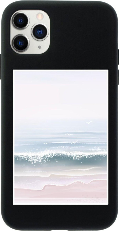 Iphone 11 Pro Wave Tasarımlı Siyah Telefon Kılıfı