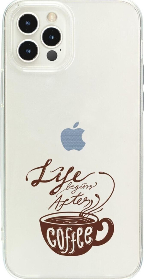 İphone 15 Pro Max Coffee Şeffaf Telefon Kılıfı