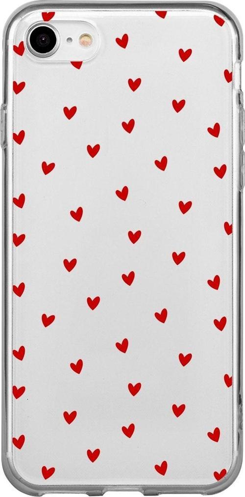 İphone 8 Minik Kalpler Slience Şeffaf Telefon Kılıfı