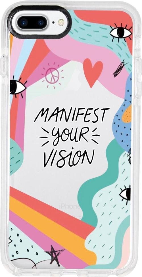 İphone 8 Plus Manifest Your Vision Candy Bumper Silikonlu Telefon Kılıfı