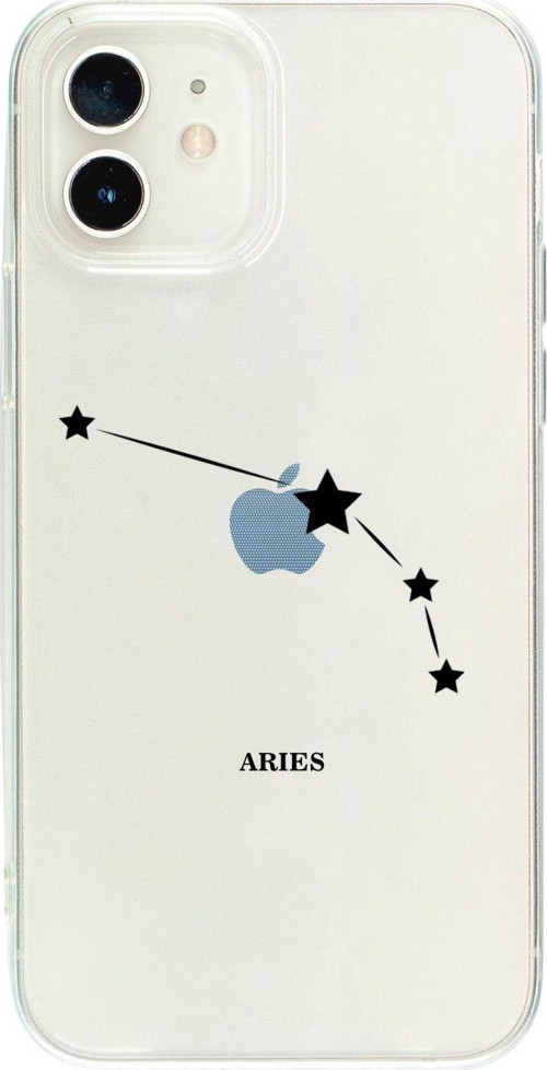 İphone 12 Koç Yıldız Desenli Şeffaf Telefon Kılıfı