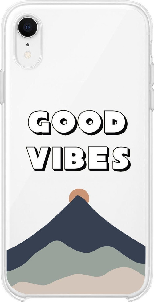 İphone Xs Good Vibes Premium Şeffaf Silikon Kılıf