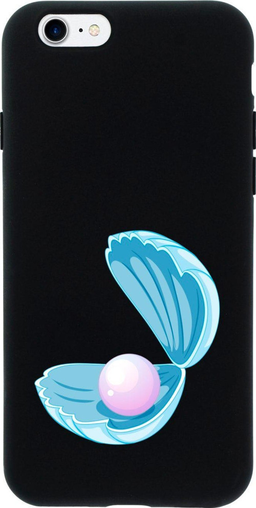 İphone 7 Incili Deniz Tasarımlı Siyah Telefon Kılıfı