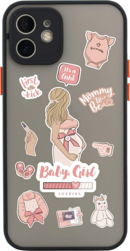 Iphone 11 Lüx Kamera Lens Korumalı Baby Girl Siyah Telefon Kılıfı
