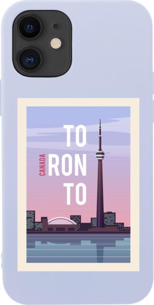 İphone 12 Canada Tasarımlı Lila Telefon Kılıfı
