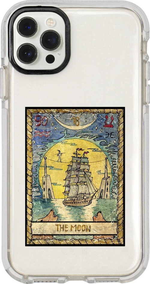 Iphone 12 Pro The Moon Desenli Candy Bumper Silikonlu Telefon Kılıfı
