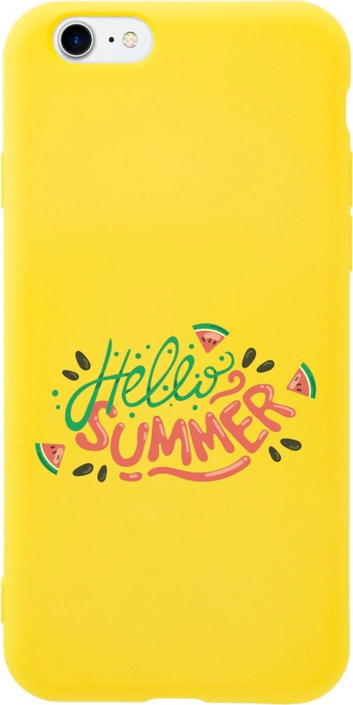 İphone Se Hello Summer Tasarımlı Sarı Telefon Kılıfı