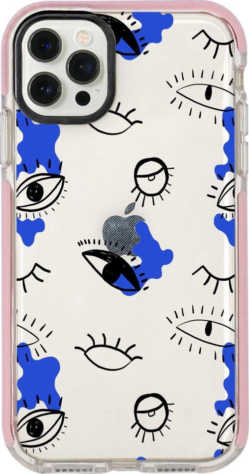 Iphone 12 Pro Max Evil Eye Desenli Candy Bumper Silikonlu Telefon Kılıfı