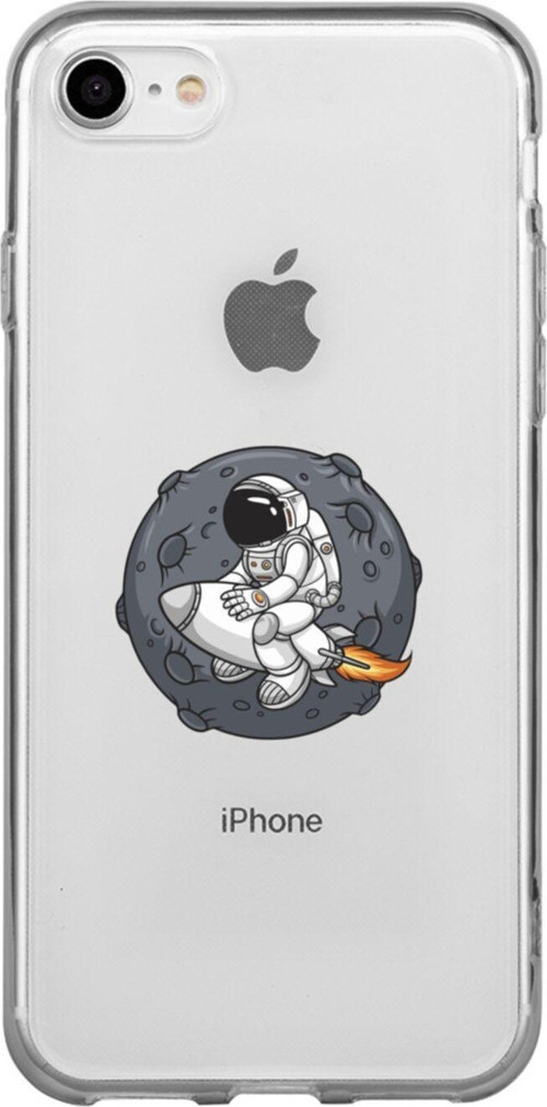 İphone Se Gezegen Astronot Şeffaf Telefon Kılıfı