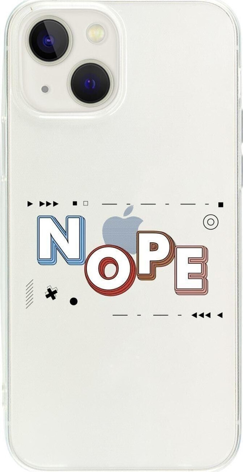 İphone 15 Nope Desenli Şeffaf Telefon Kılıfı