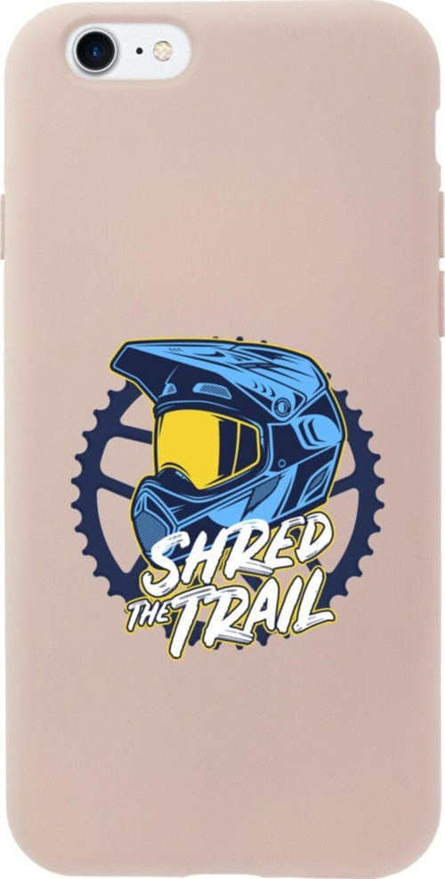 İphone Se Shred The Trail Tasarımlı Pembe Telefon Kılıfı