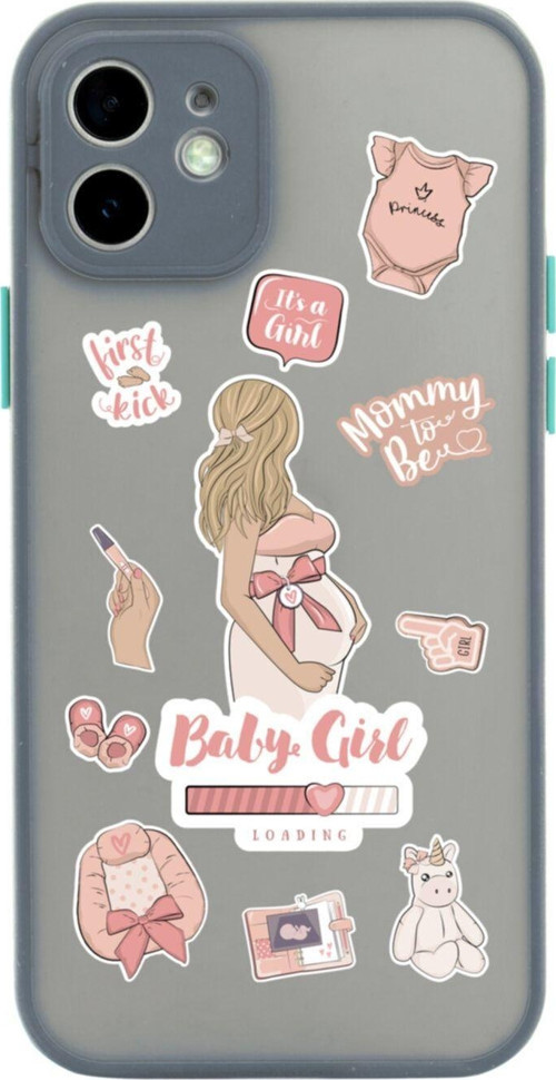 Iphone 11 Uyumlu Lüx Kamera Lens Korumalı Baby Girl Gri Telefon Kılıfı
