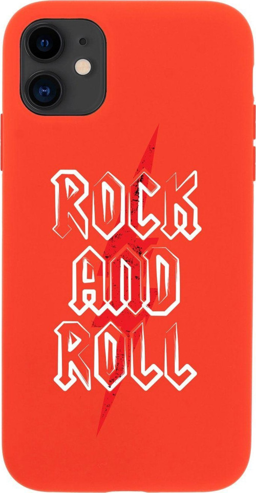 Iphone 11 Rock And Roll Tasarımlı Kırmızı Telefon Kılıfı