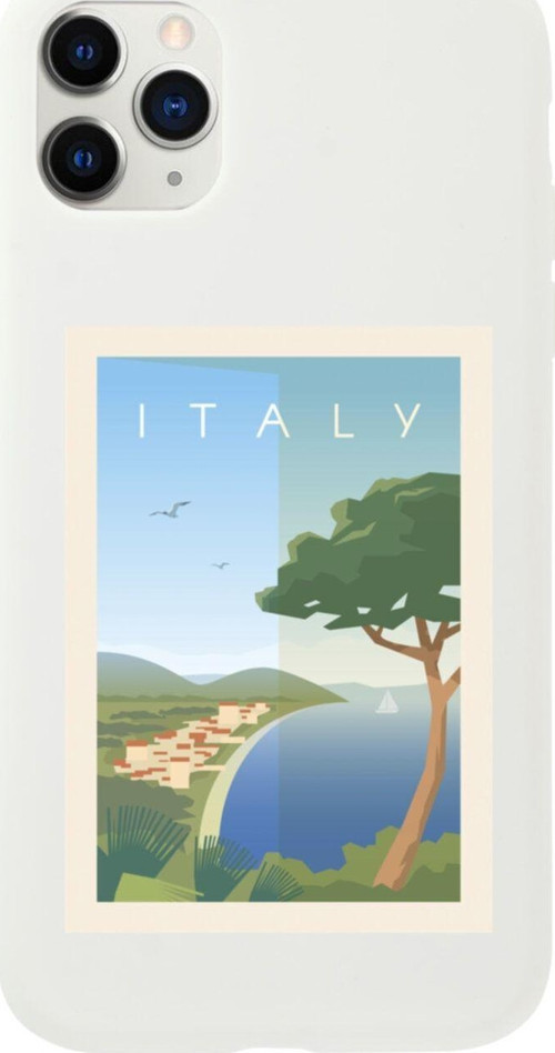 Iphone 11 Pro Max Italy Tasarımlı Beyaz Telefon Kılıfı