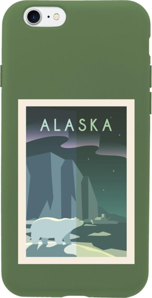 İphone 7 Alaska Tasarımlı Haki Telefon Kılıfı