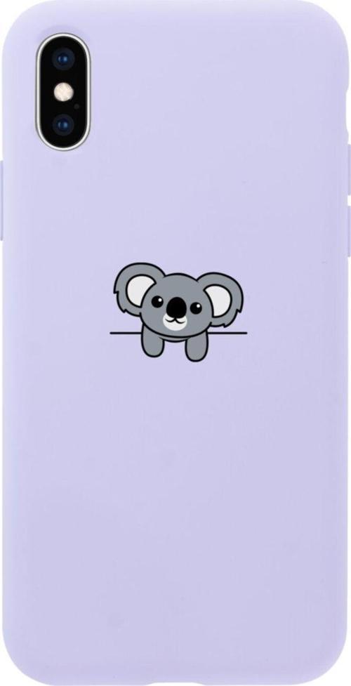 İphone Xs Koala Tasarımlı Lila Telefon Kılıfı