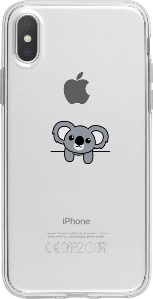 İphone X Koala Şeffaf Telefon Kılıfı